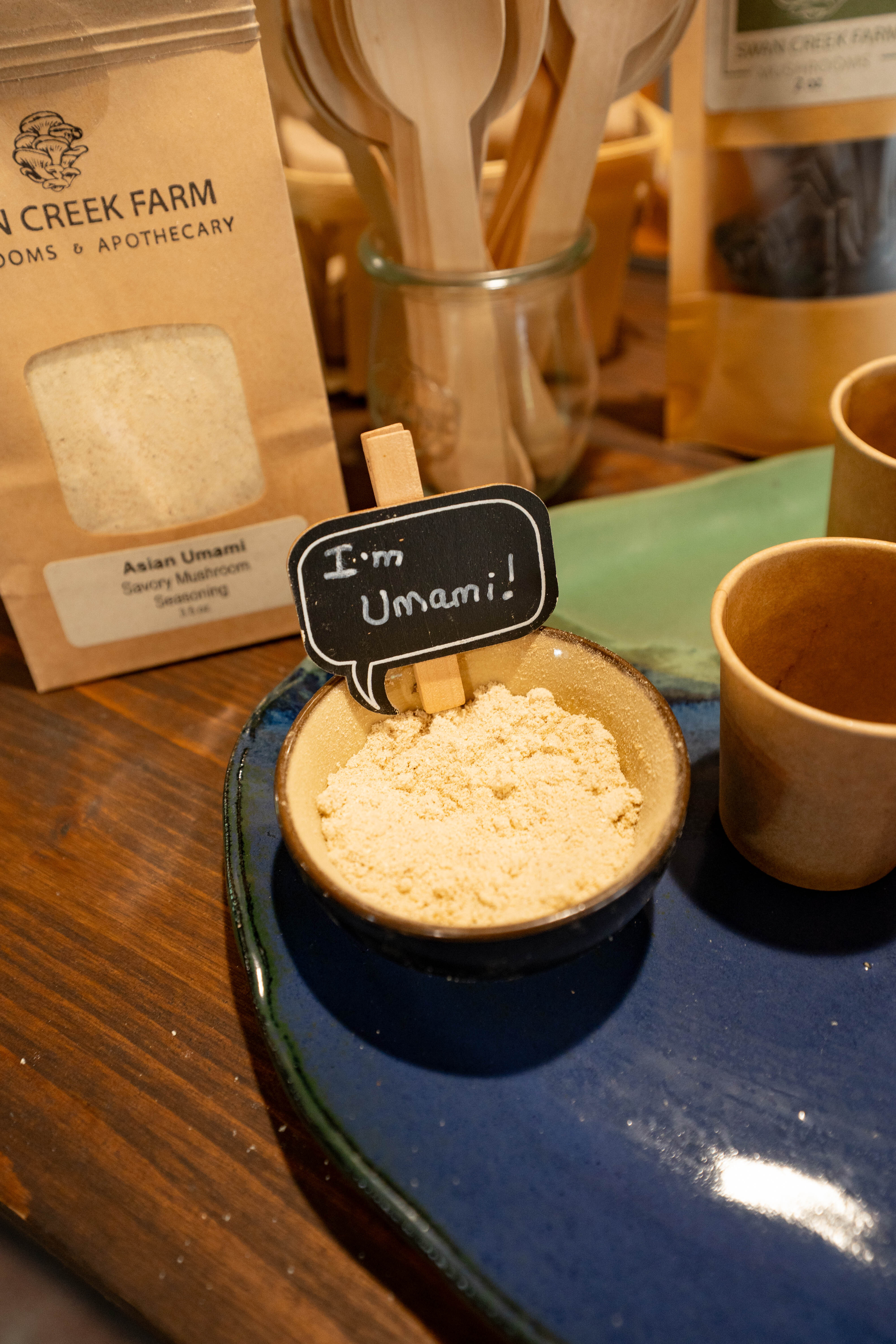 sampling mushroom jerky and umami